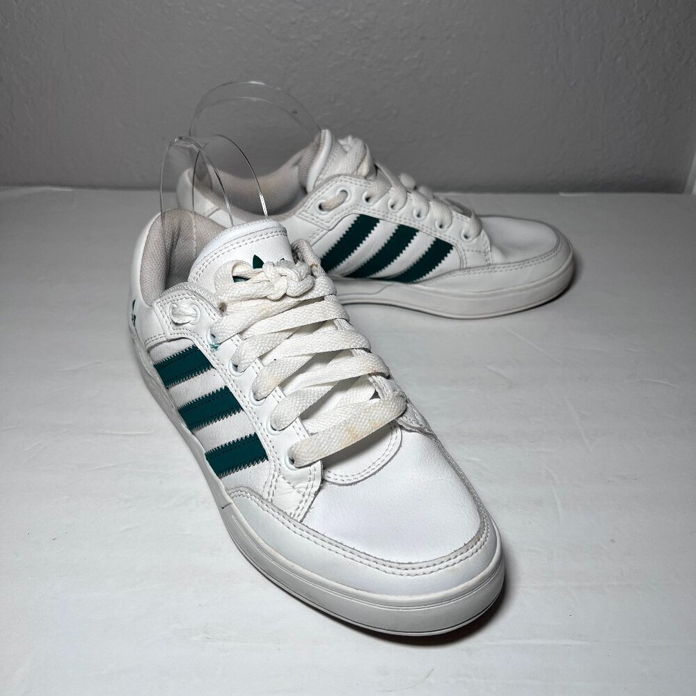 Adidas Hard Court Low Sneakers White Green Stripes FX0628